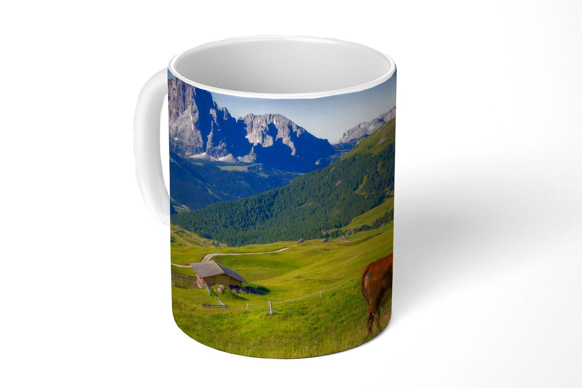 Tasse MuchoWow Berg Becher, Teetasse, Keramik, Kuh Teetasse, Kaffeetassen, Geschenk - Alpen, -