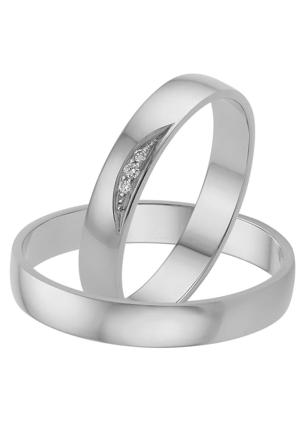 Firetti Trauring Schmuck Geschenk Gold 375 Hochzeit Ehering "LIEBE", Made in Germany, wahlweise mit oder ohne Brillanten