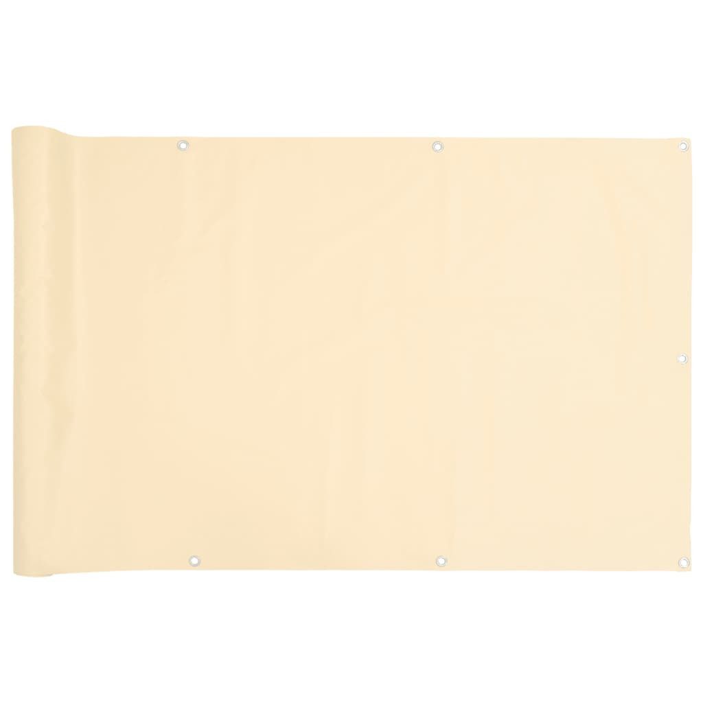 vidaXL Gartenzaun Balkon-Sichtschutz Creme 800x120 cm PVC, (1-St)