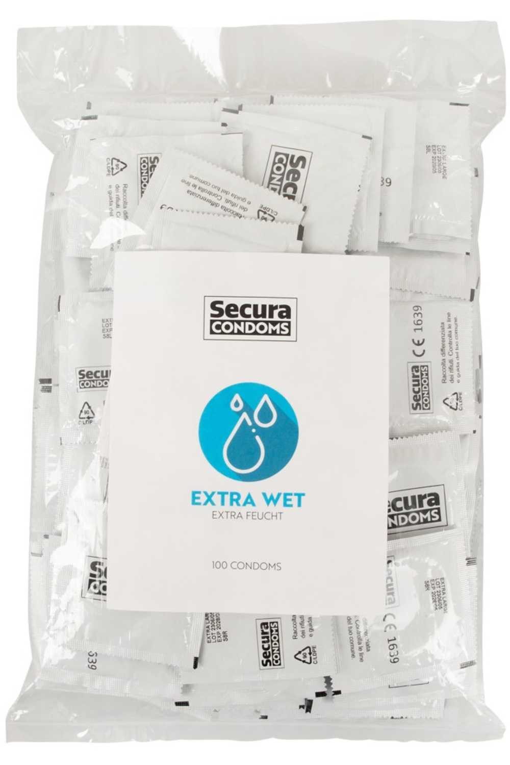 Secura Einhand-Kondome Extra Wet Презервативы 100 Stück