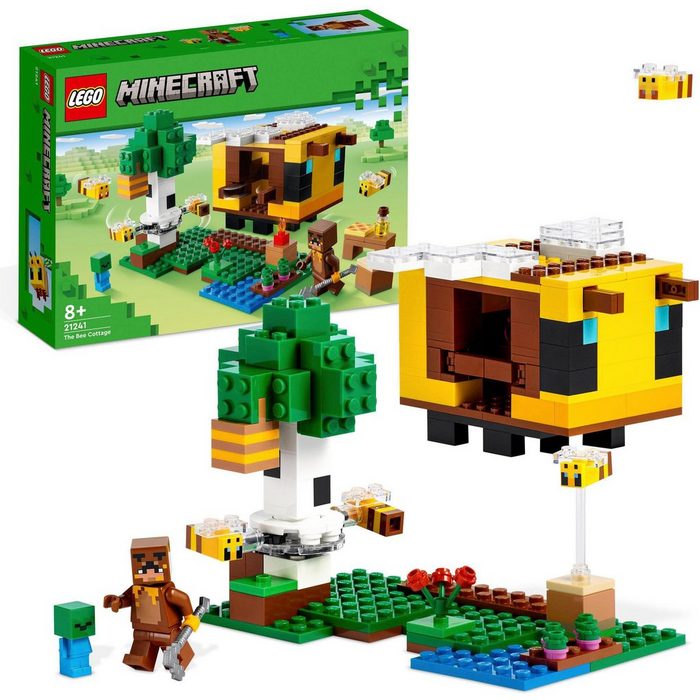 LEGO® Konstruktionsspielsteine Das Bienenhäuschen (21241) LEGO® Minecraft (254 St) Made in Europe