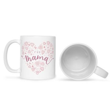 GRAVURZEILE Tasse mit Spruch Für Mama, Keramik, Farbe: Weiß