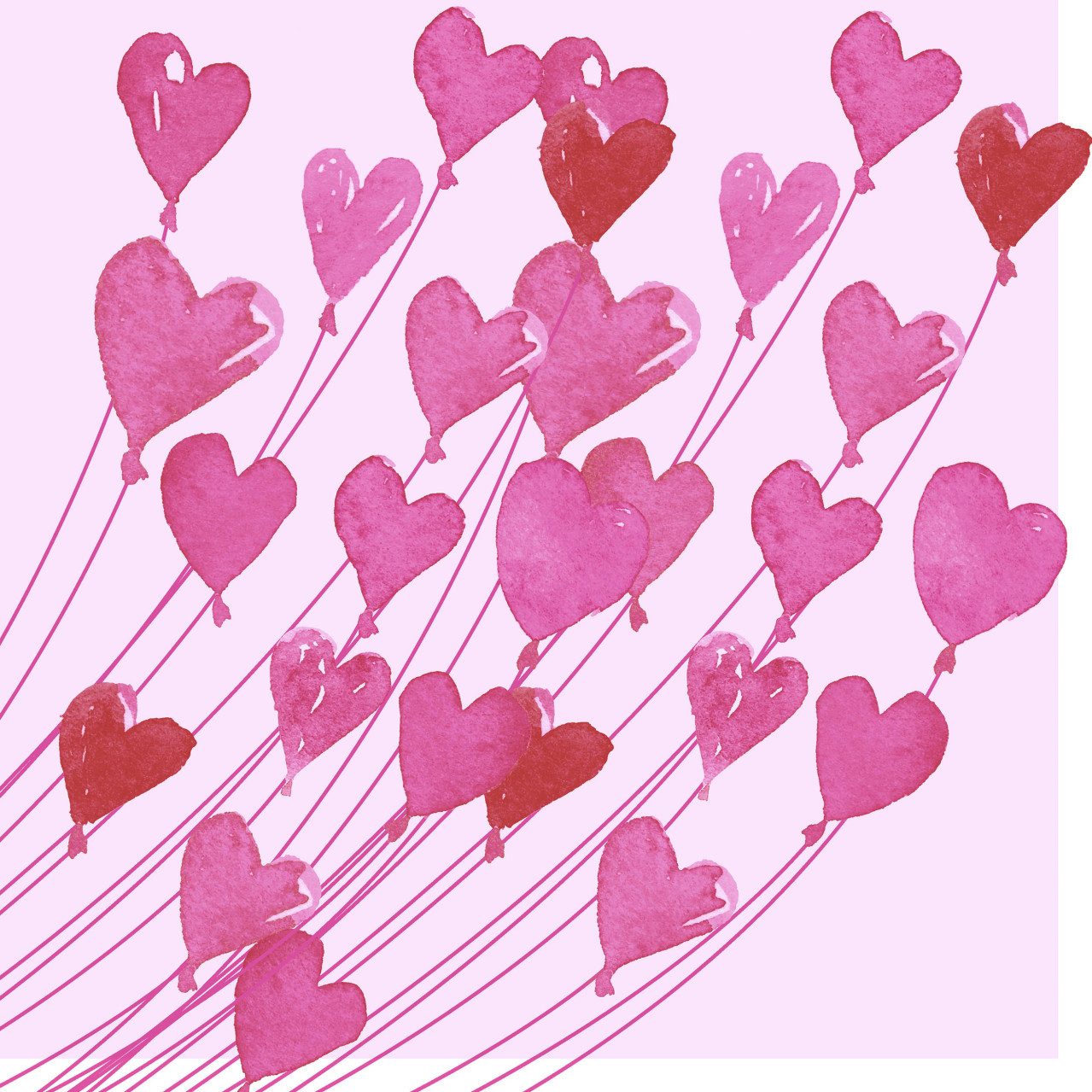 Duni Stoffserviette Duni Servietten love 24 x 24 cm - 20er Pack