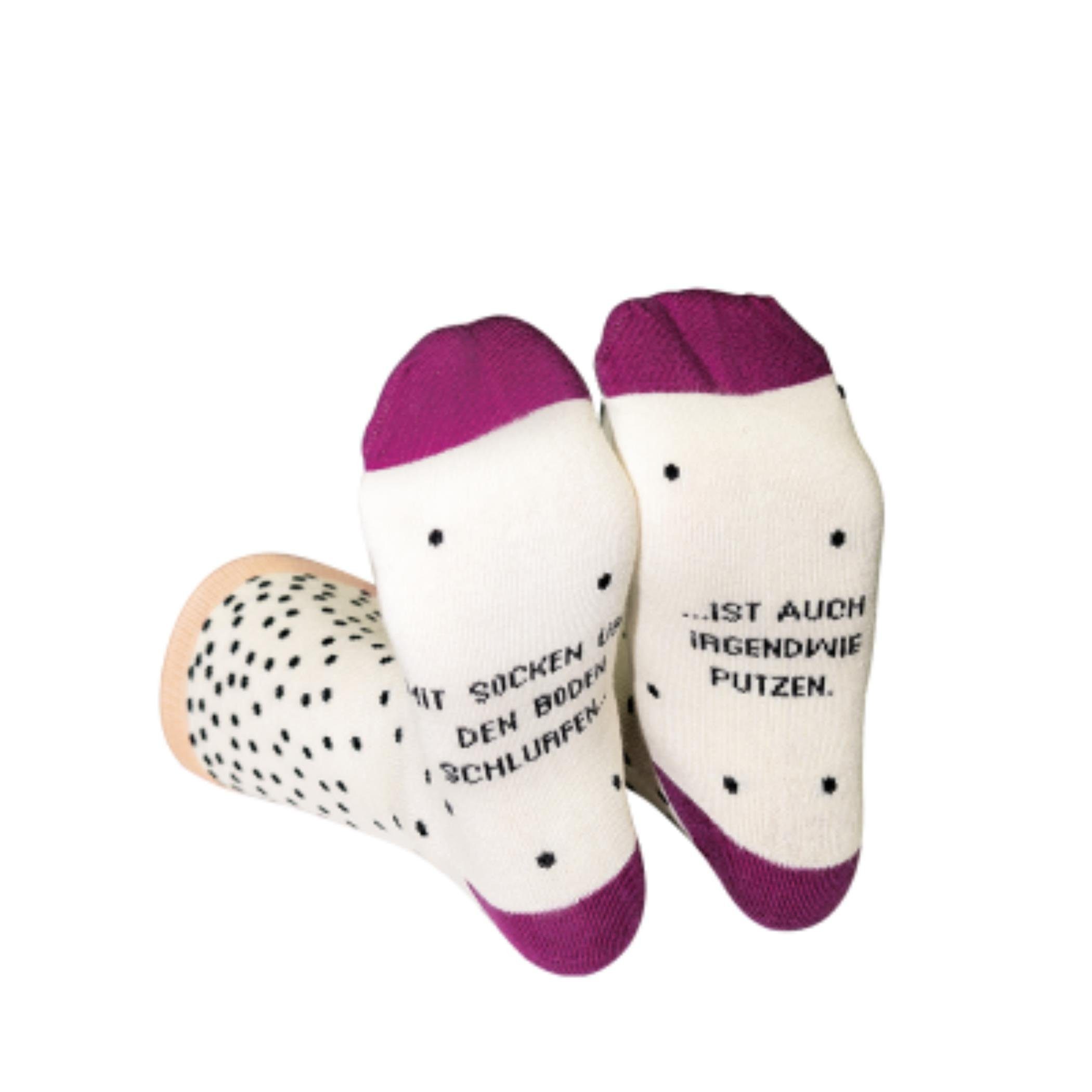 Grafik Werkstatt Socken Coole Socke mit Spruch "Socken Putzen" Grösse