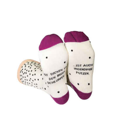 Grafik Werkstatt Socken Coole Socke mit Spruch "Socken Putzen" - Grösse 36-40 Geschenk