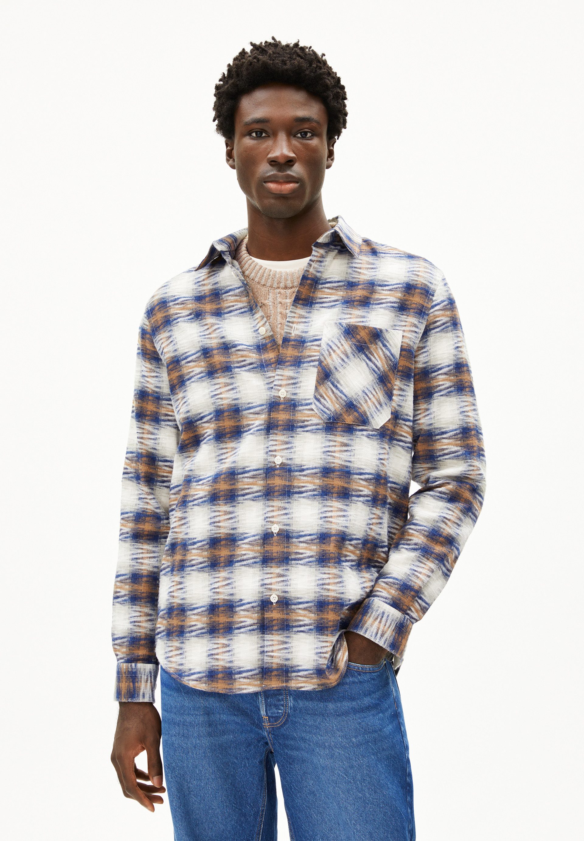 Armedangels Langarmhemd FAALIN Longsleeve aus Bio-Baumwoll Mix (1-tlg., Relaxed Fit) Relaxed Fit