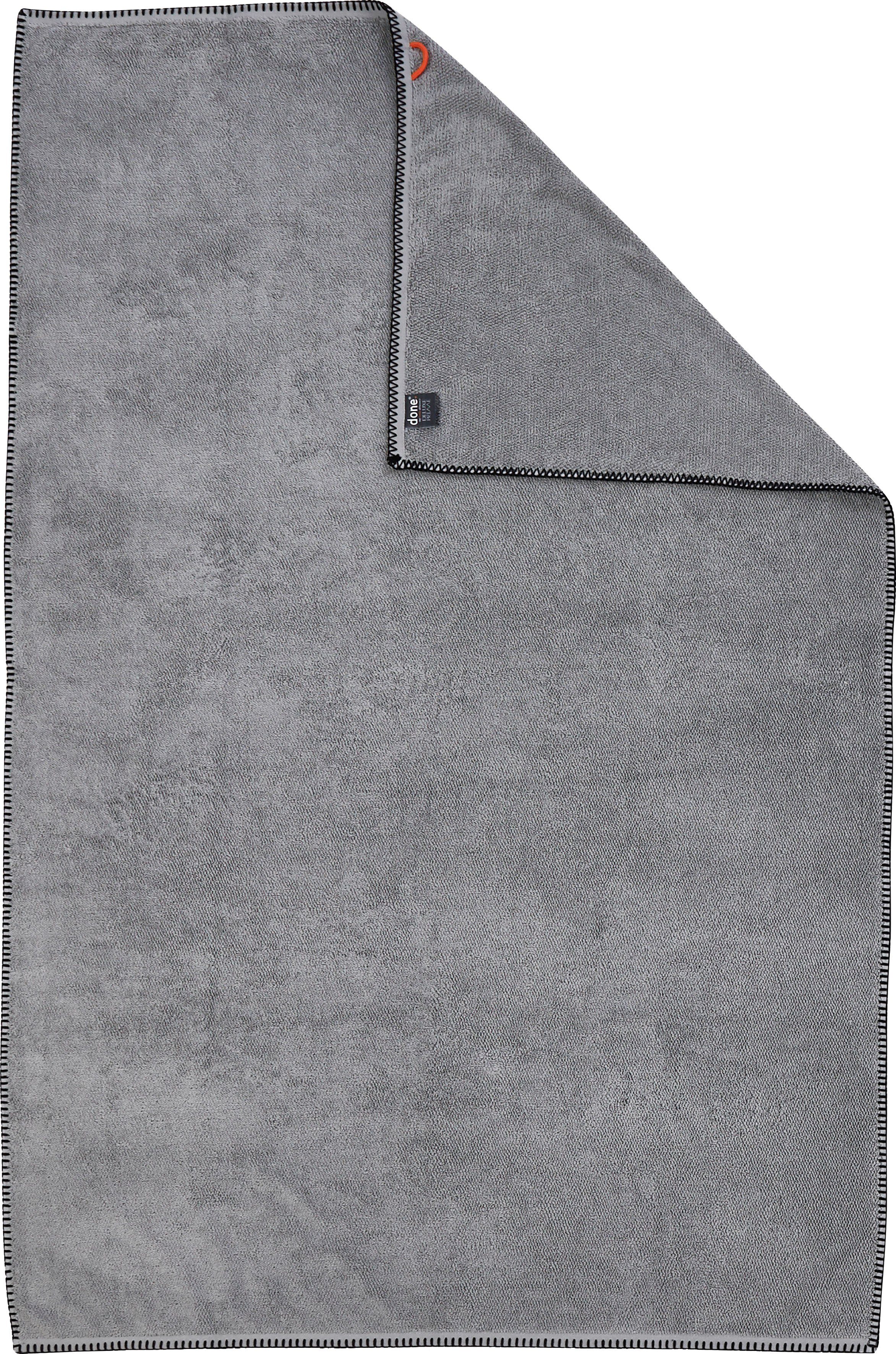 done.® Duschtuch Deluxe Prime, Zwirnfrottee (1-St), Uni-Farben, aus hochwertigem Zwirnfrottier, mit Ziernaht