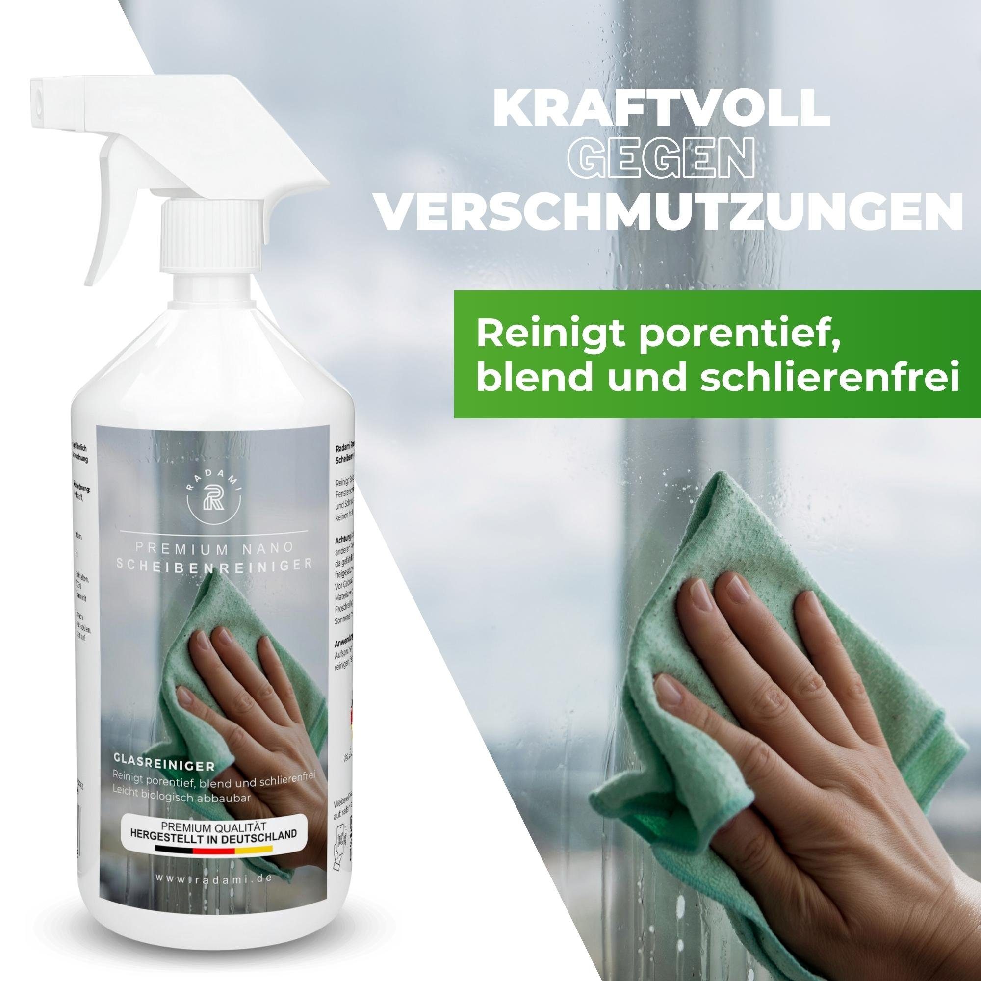 Rohrreinigungspistole Scheibenreiniger Glasreiniger Fensterscheiben, streifen für Radami 1L Spiegel