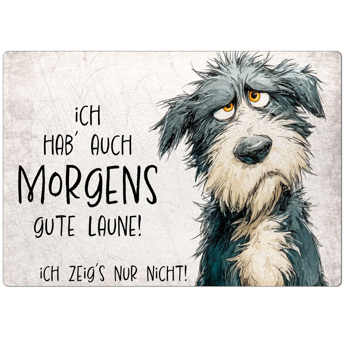 Cadouri Frühstücksbrett 'Morgens gute Laune' Glasschneidebrett mit Motiv, Frühstücksbrettchen, Glas, (1-St., 1 Schneidebrettchen mit 4 rutschhemmenden Gummifüßchen), Glasbrettchen mit strukturierter Oberfläche und abgerundete Ecken