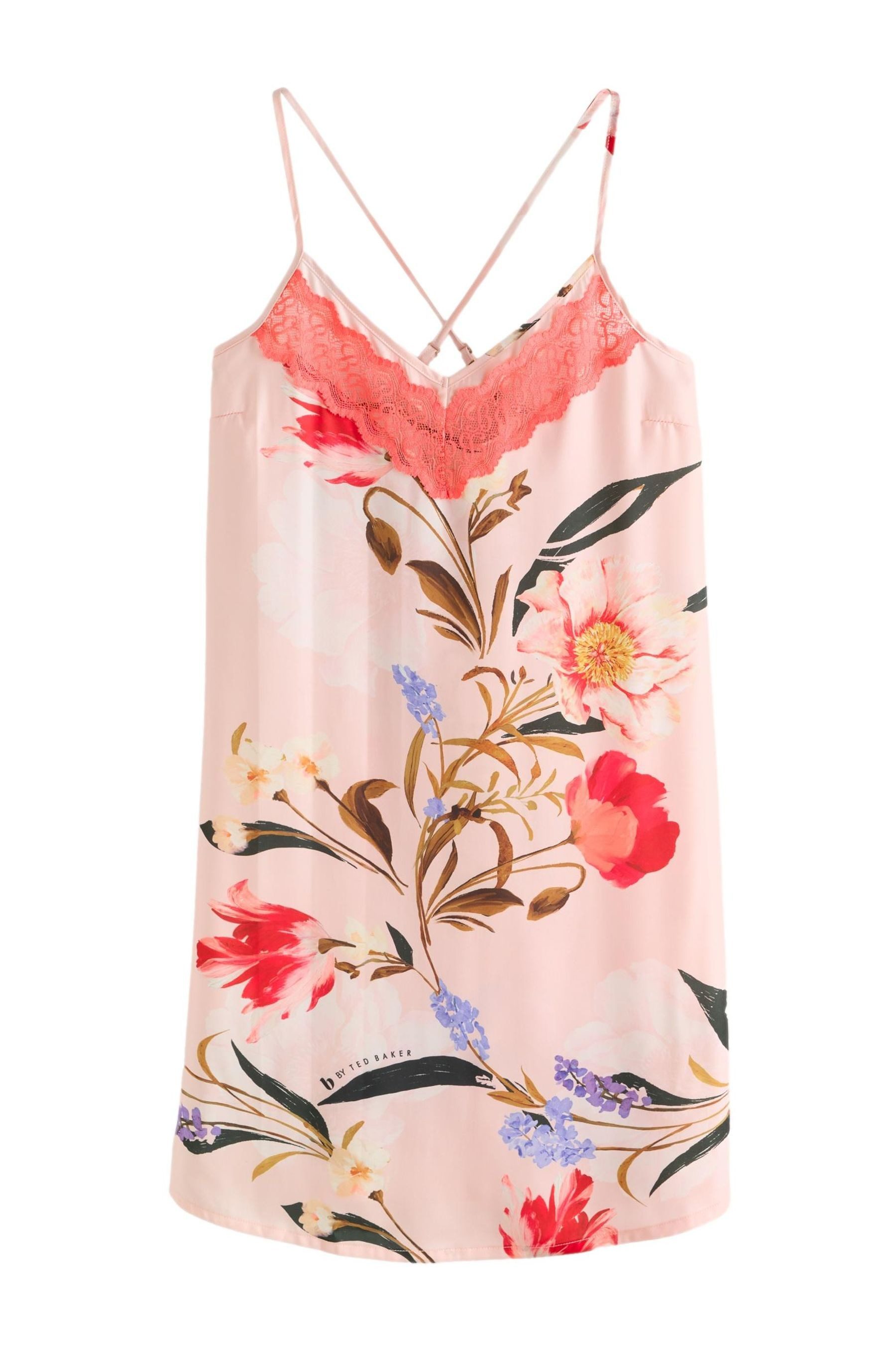 B by Ted Baker Nachthemd B By Ted Baker geblümtes Satin-Negligé (1-tlg)