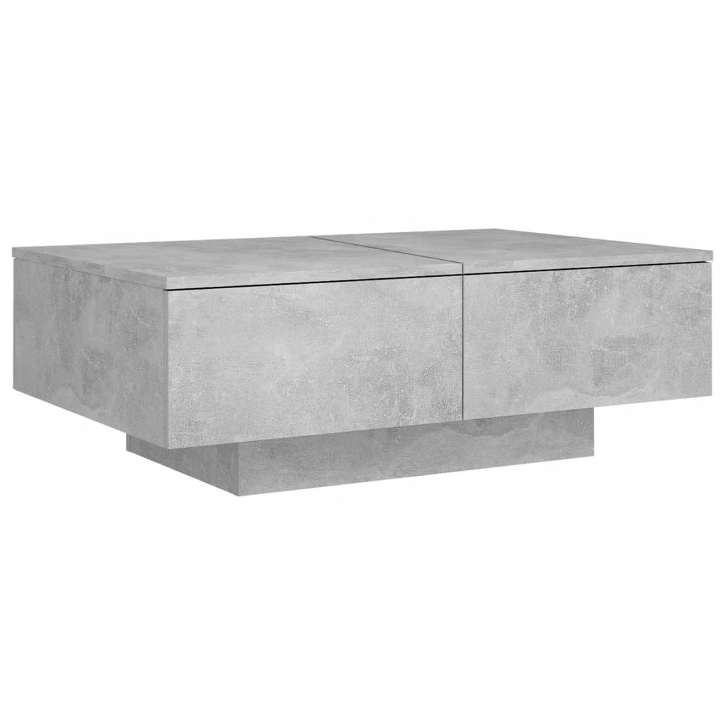furnicato Couchtisch Betongrau 90x60x31 cm Holzwerkstoff günstig online kaufen