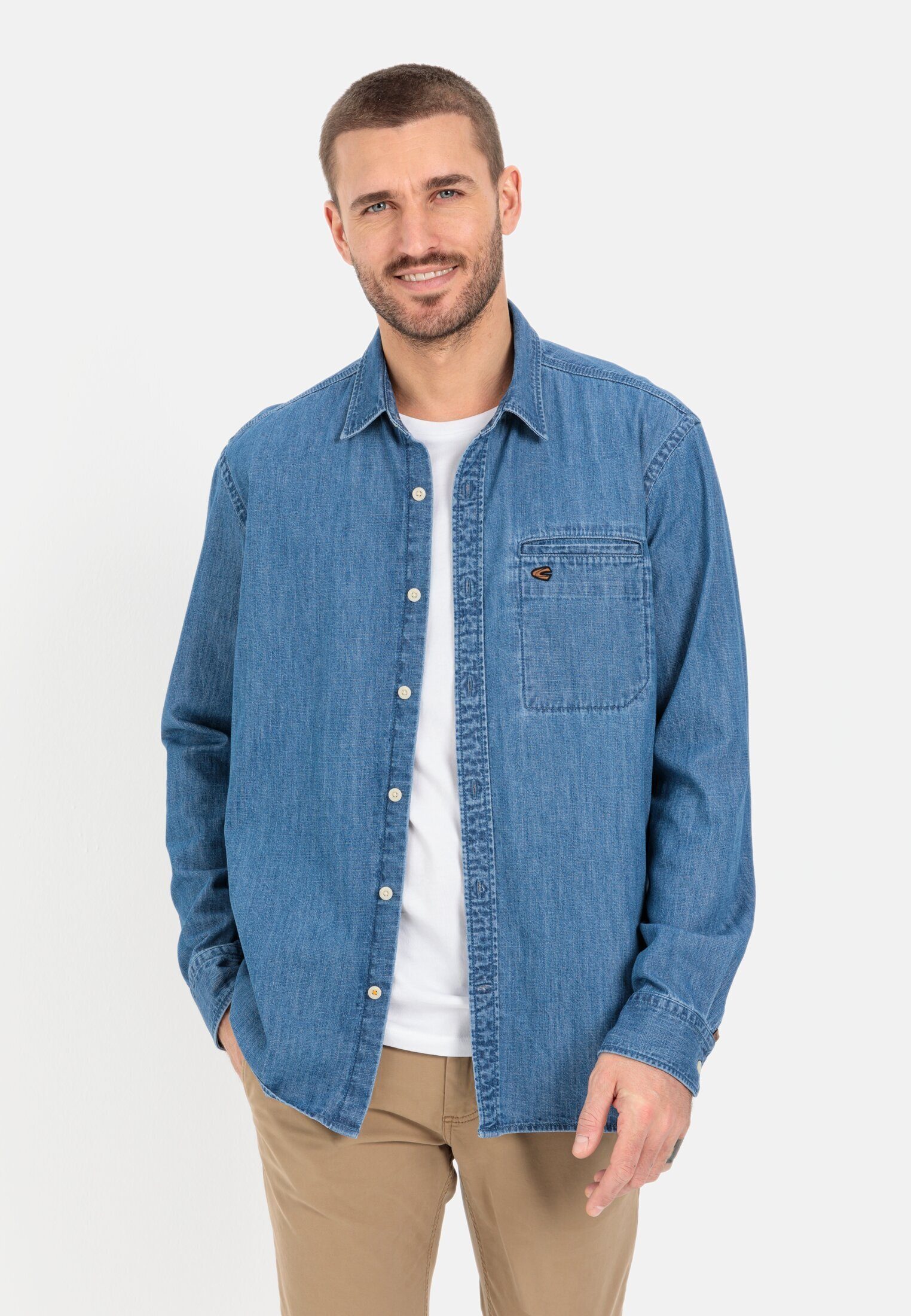 Jeanshemd aus reiner Baumwolle