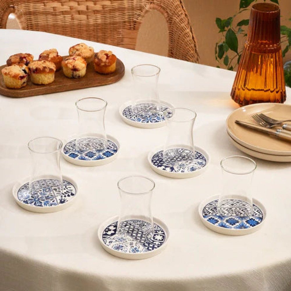 Karaca Teeservice Karaca Portela Türkisches Teeset 12-teilig, Bone China, 6 Pers.