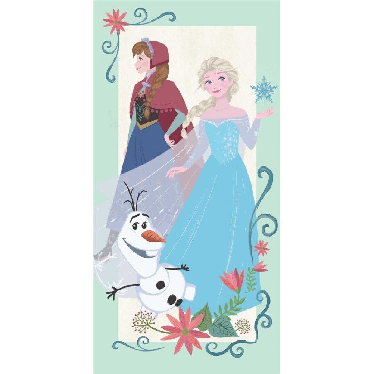 Disney Frozen Strandtuch 140x70 cm Weiches Handtuch mit Elsa & Anna Design