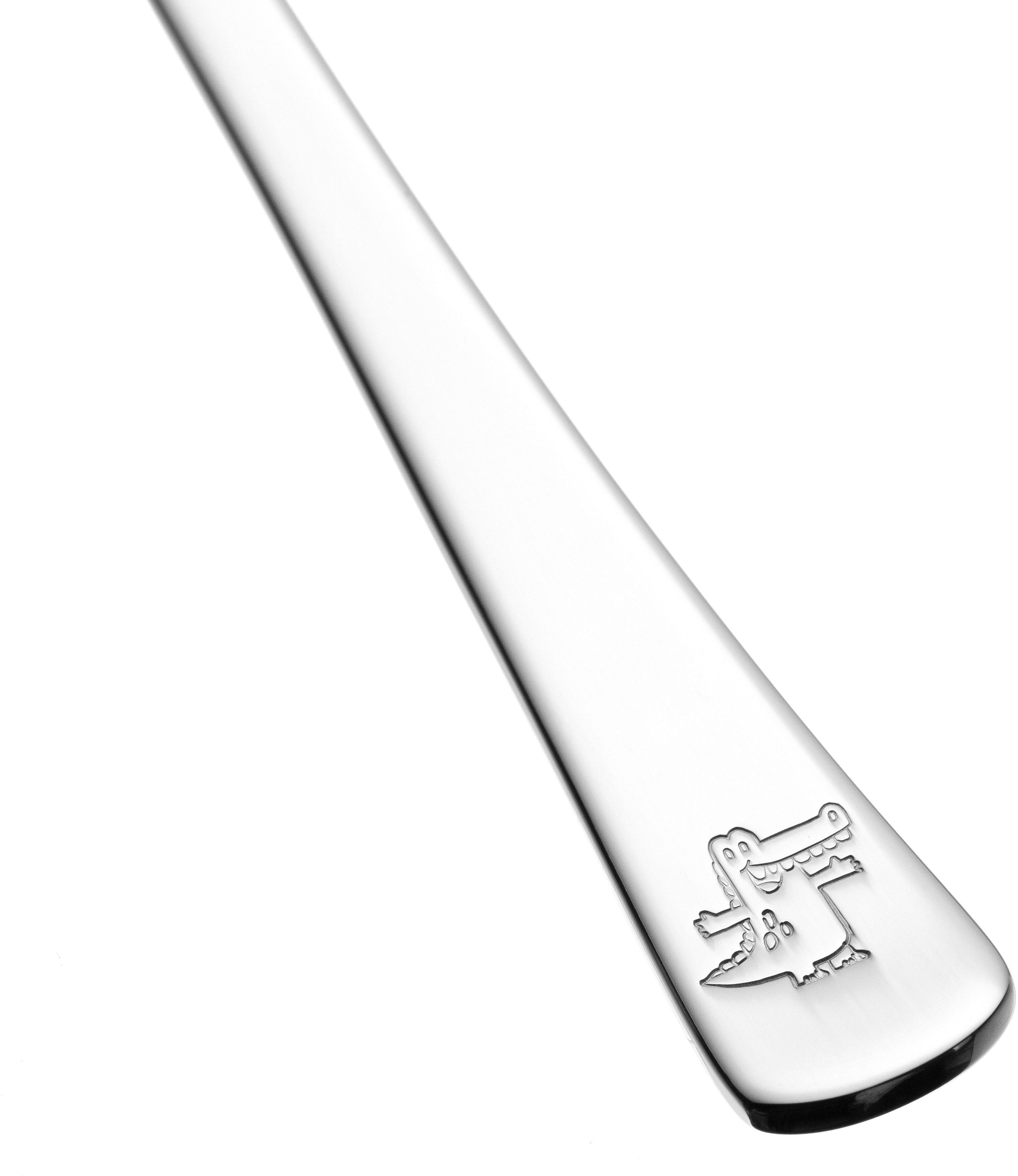 LEONARDO Kinderbesteck BAMBINI (4-tlg), 1 Personen, Edelstahl 18/10, Krokodil, Elefant, Löwe
