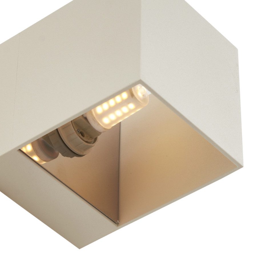 Qazqa Wandleuchte Transfer, ohne Leuchtmittel, G9, Beige, Modern, Aluminium günstig online kaufen