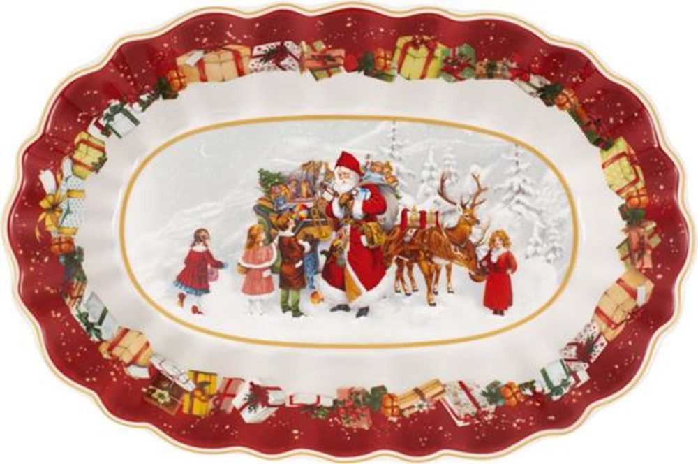 Villeroy & Boch Schale Villeroy & Boch Toy's Fantasy Schale oval groß Santa und Kinder