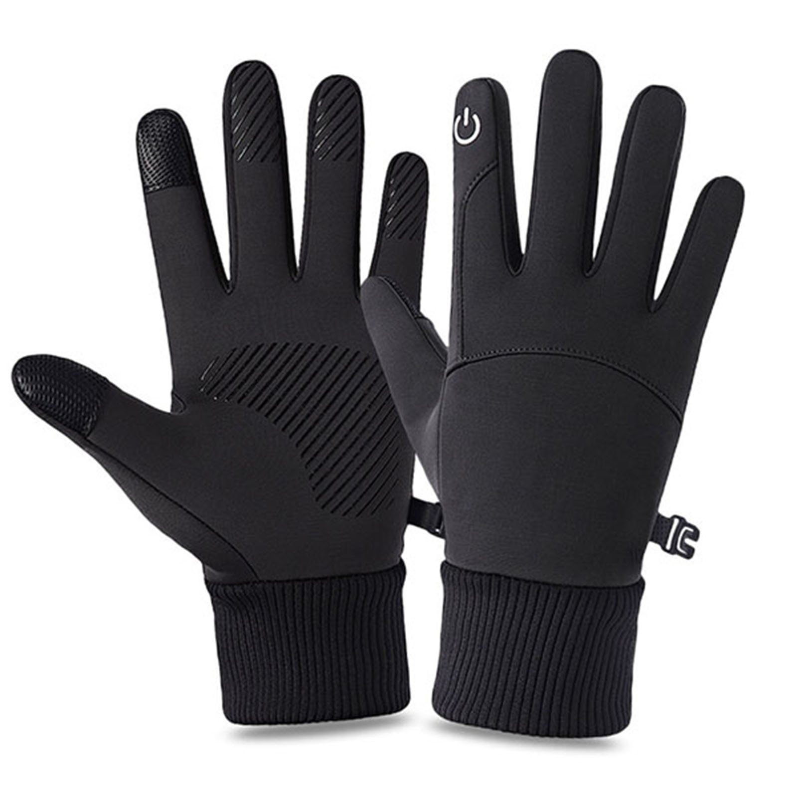 Blusmart Fahrradhandschuhe Winterhandschuhe Unisex Premium Anti-Rutsch-Verdickung grau Touchscreen