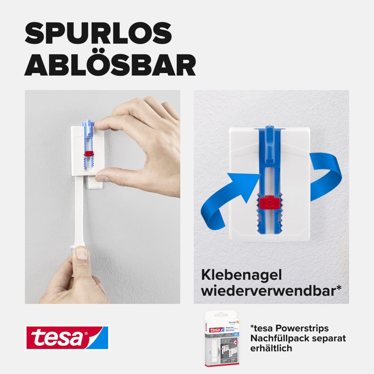 tesa Klebehaken tesa Klebenagel Traglast 2 kg, 2 Stück