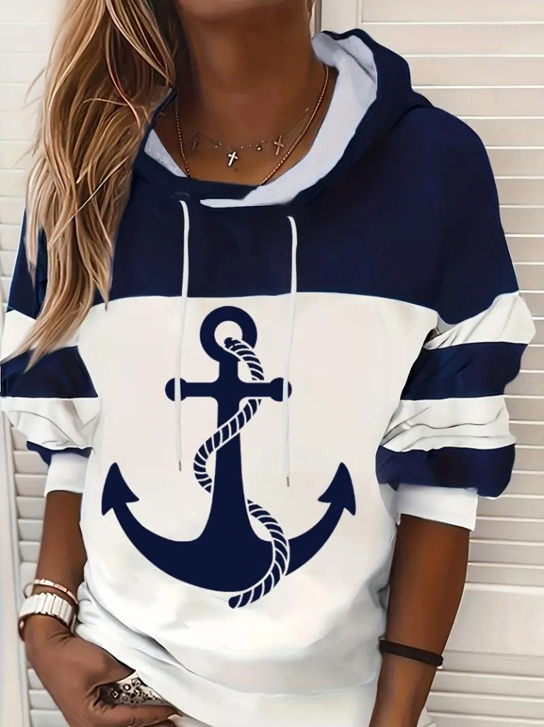 Moda Yakamoz Blusentop JANE'S Damen Kapuzen günstig online kaufen