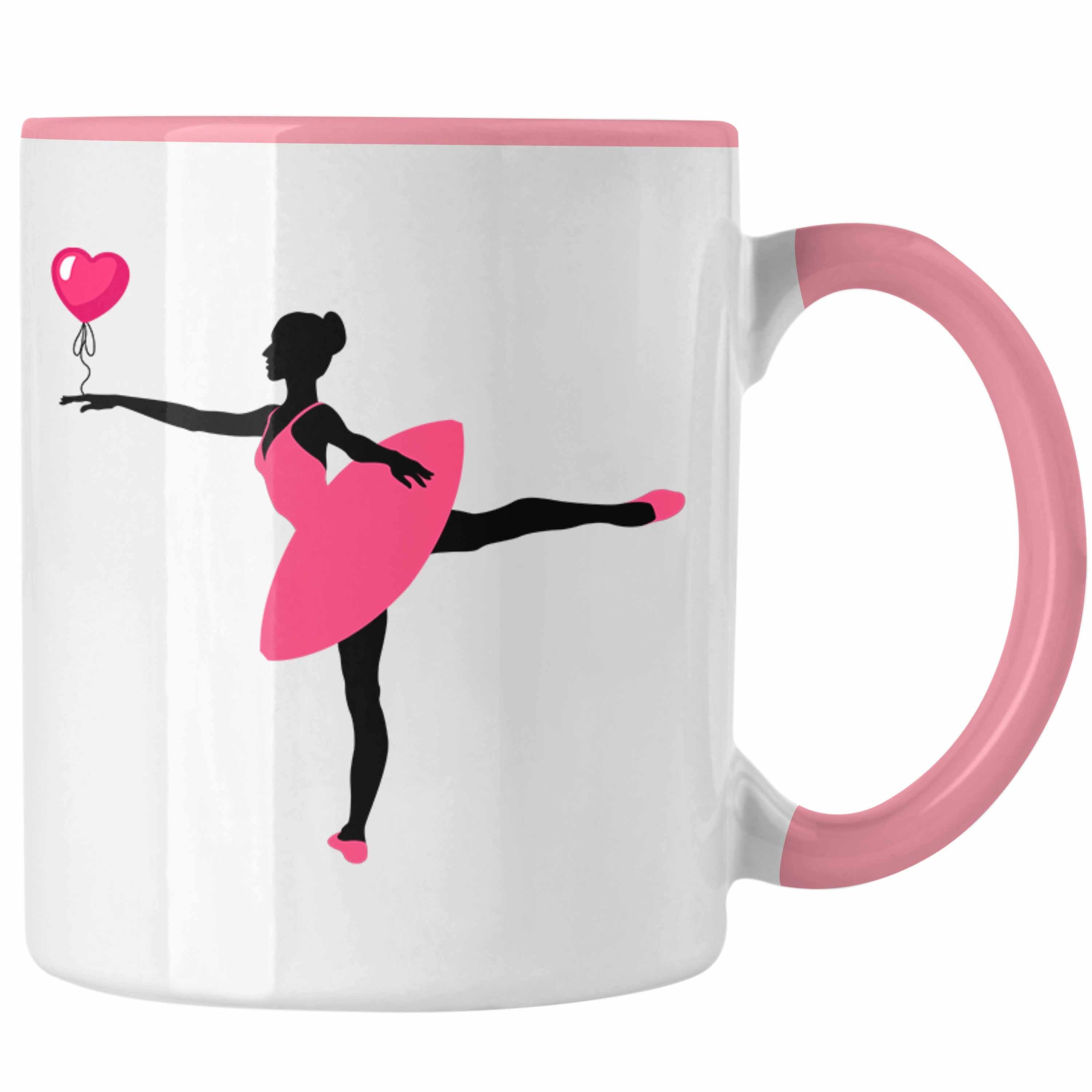 Trendation Tasse Trendation - Ballett Ballerina Tasse Mädchen Geschenk Lehrer Frauen Balett Geschenkidee Kaffeetasse Rosa