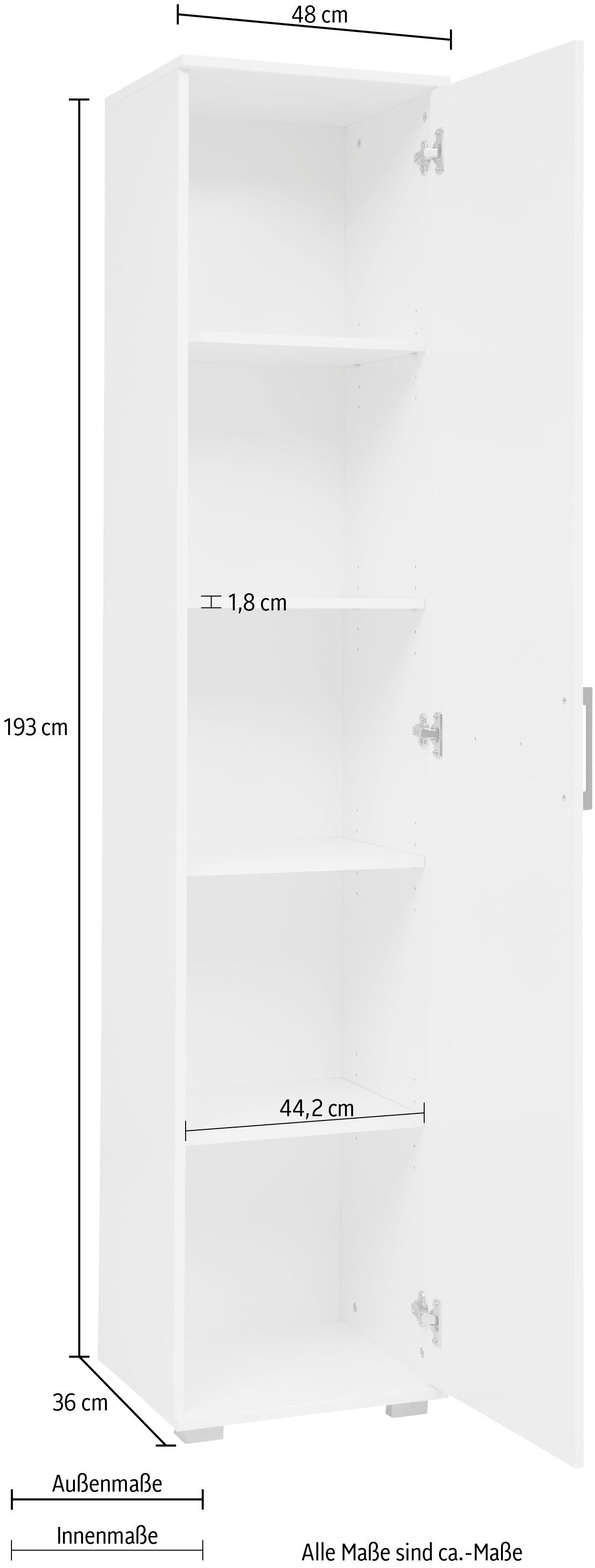 Astkernbuche/Lichtweiß | Wäscheschrank Lissabon priess Astkernbuche