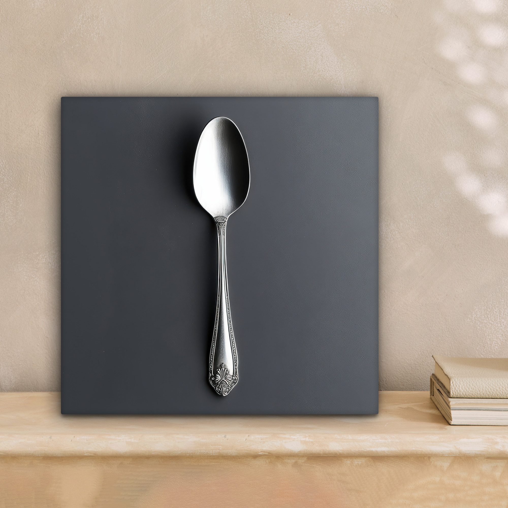 OneMillionCanvasses® Leinwandbild Silber - Metall - günstig online kaufen