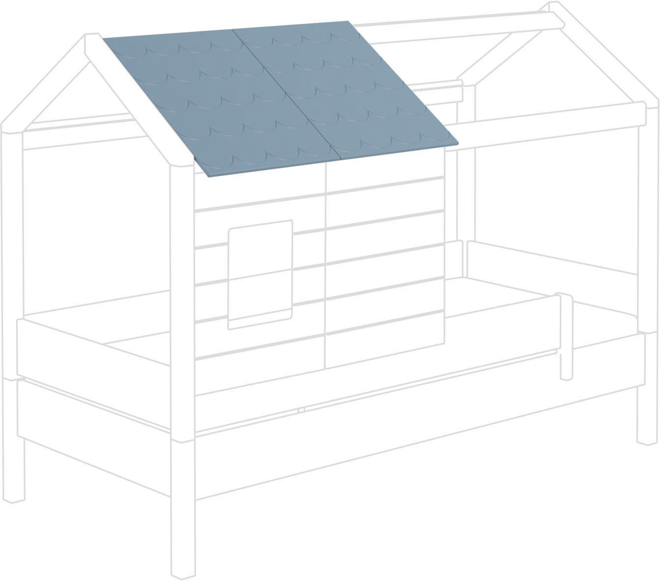 PAIDI Spielbett-Dachelement TINY HOUSE, (Set, 2er-Set), individuell verstellbar, patentierter PAIDI-Sicherheitsverschluss