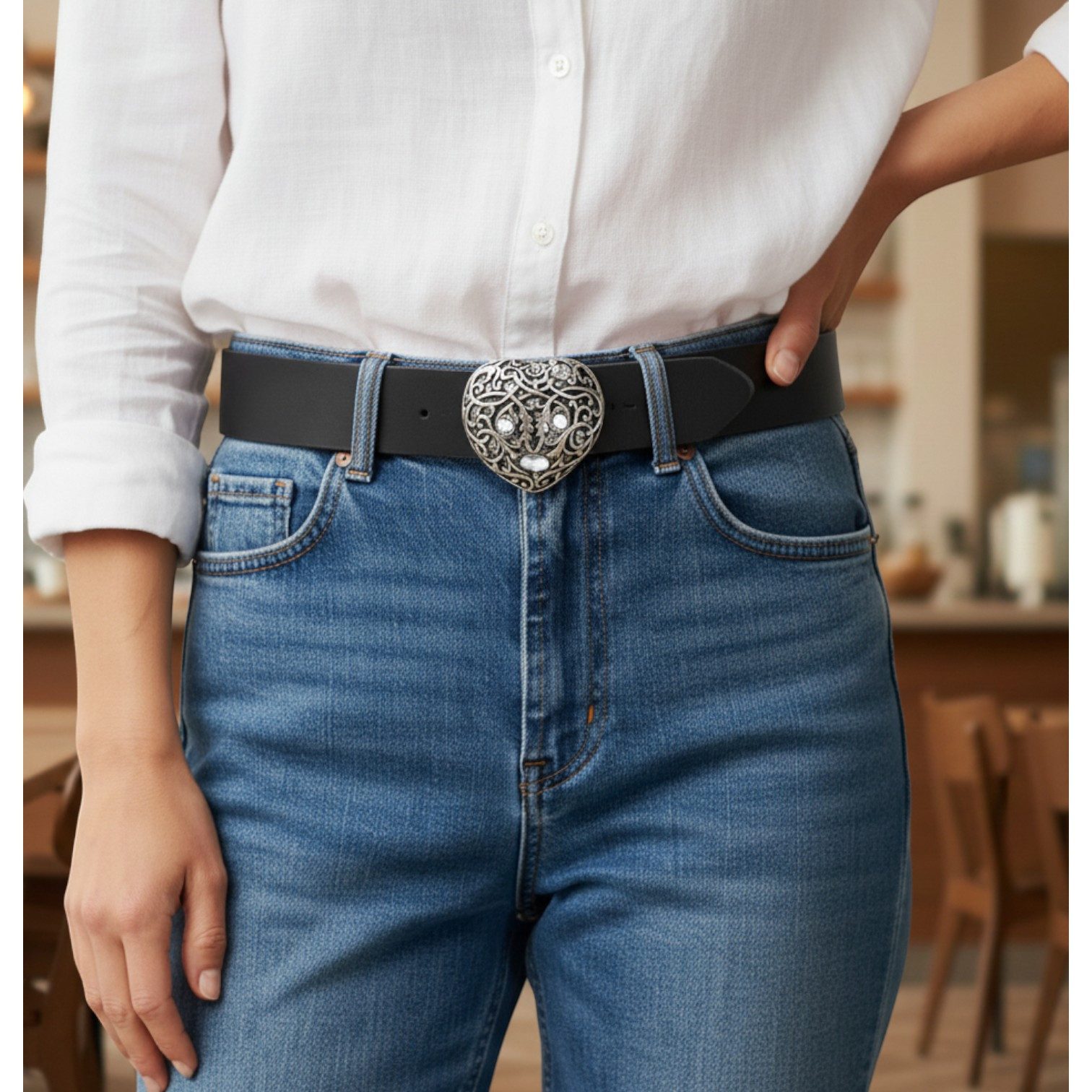 FRONHOFER Koppelgürtel 18354 (1-St) Damengürtel Herz günstig online kaufen