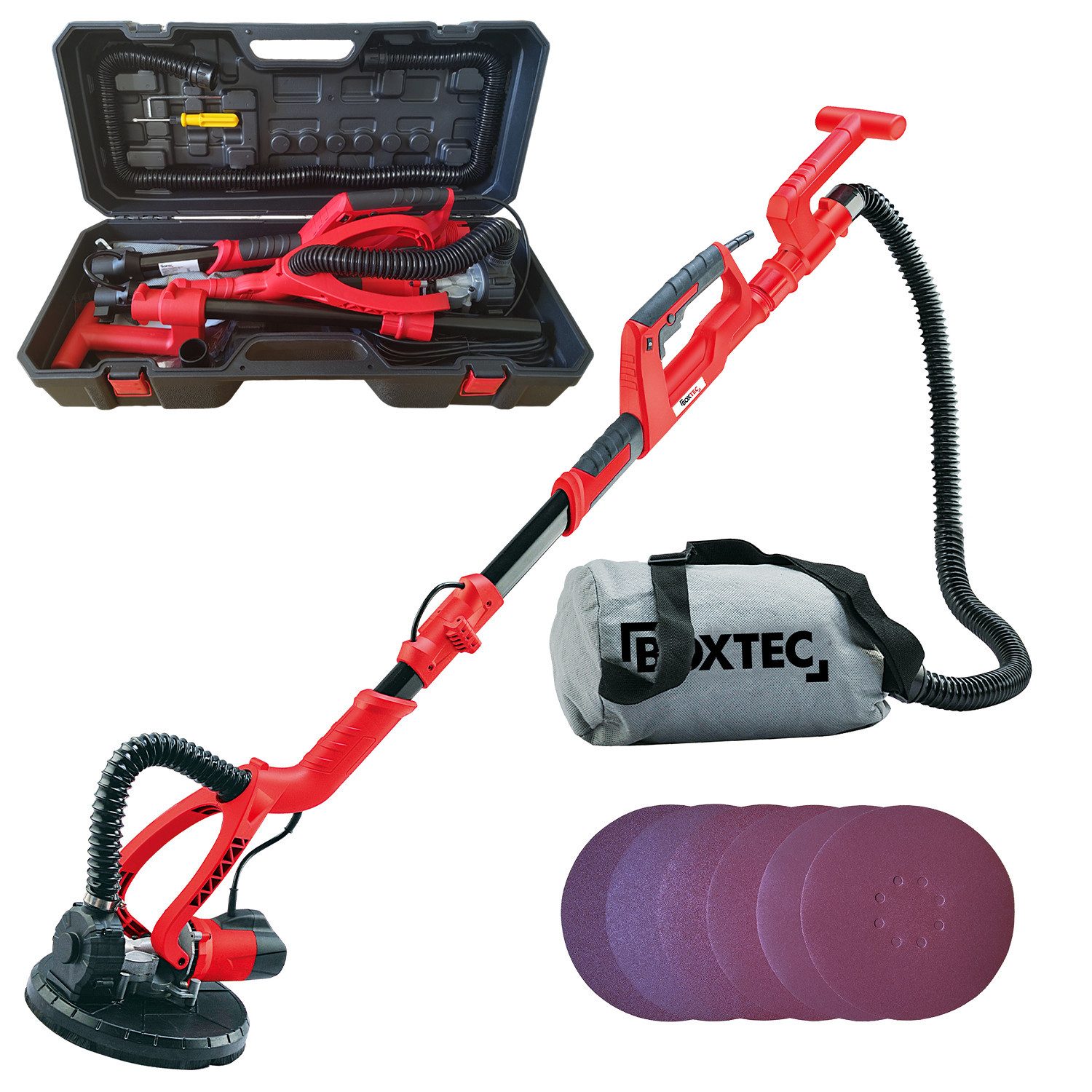 BOXTEC Deckenschleifer BOXTEC Sanierungsschleifer 225mm im Koffer 750 Watt, inkl. Zubehör