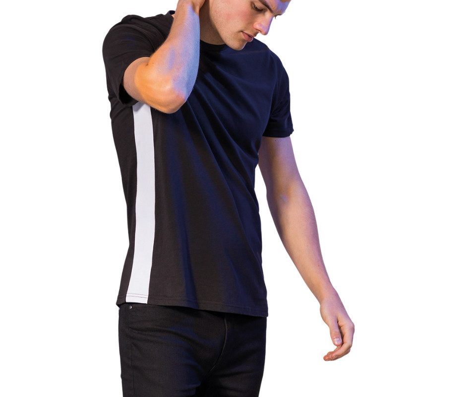 SF Men T-Shirt Herren Basic Kurzarm Tee Shirt Baumwolle Sport