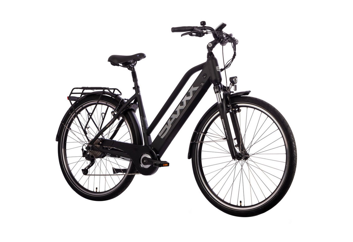 Thumbnail - SAXXX E-Bike Cityrad Comfort Sport Trapez Elektrofahrrad, 9 Gang Shimano Alivio Schaltwerk, Kettenschaltung, Hinterradmo...