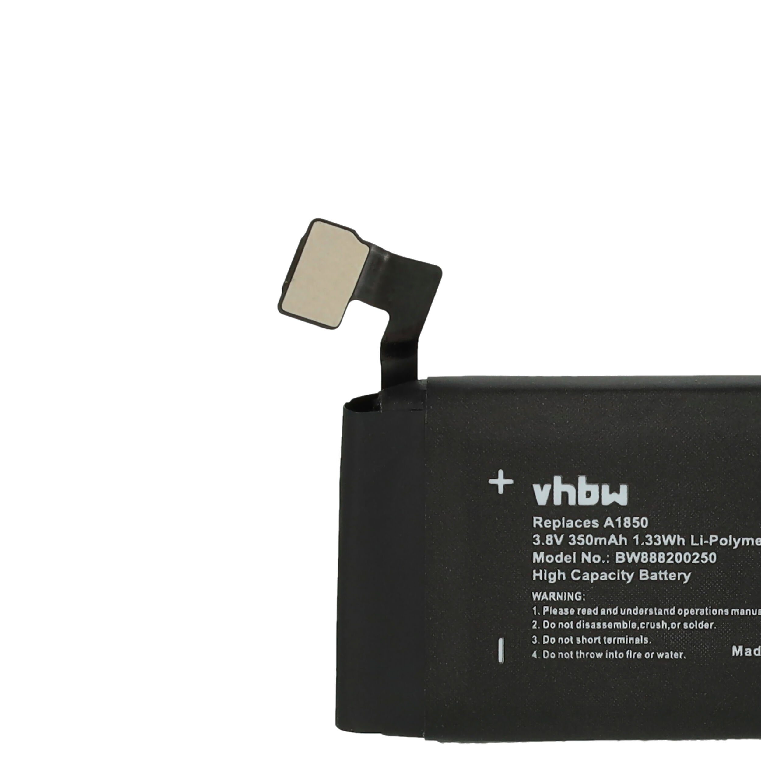 vhbw kompatibel mit Apple Watch GSRF-MR362LL/A MQK22LL/A, Akku 350 Li-Polymer MQK12LL/A, mAh (3,8 V)