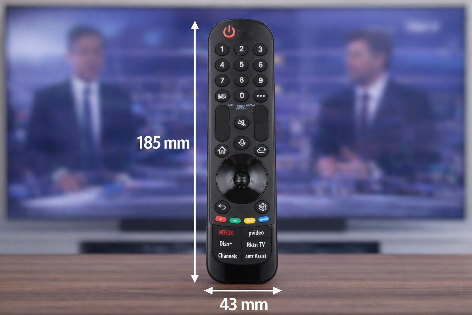 azurano Ersatz für LG AN-MR24GA, AKB76045003 Universal-Smart-TV-Fernbedienung (Bluetooth, Sprachsteuerung, Mausfunktion, Sprachsuche)