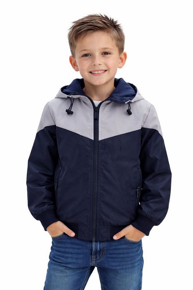 Fashion Boy Allwetterjacke Übergangsjacke mit Kapuze Kinder Jacke JH4037e