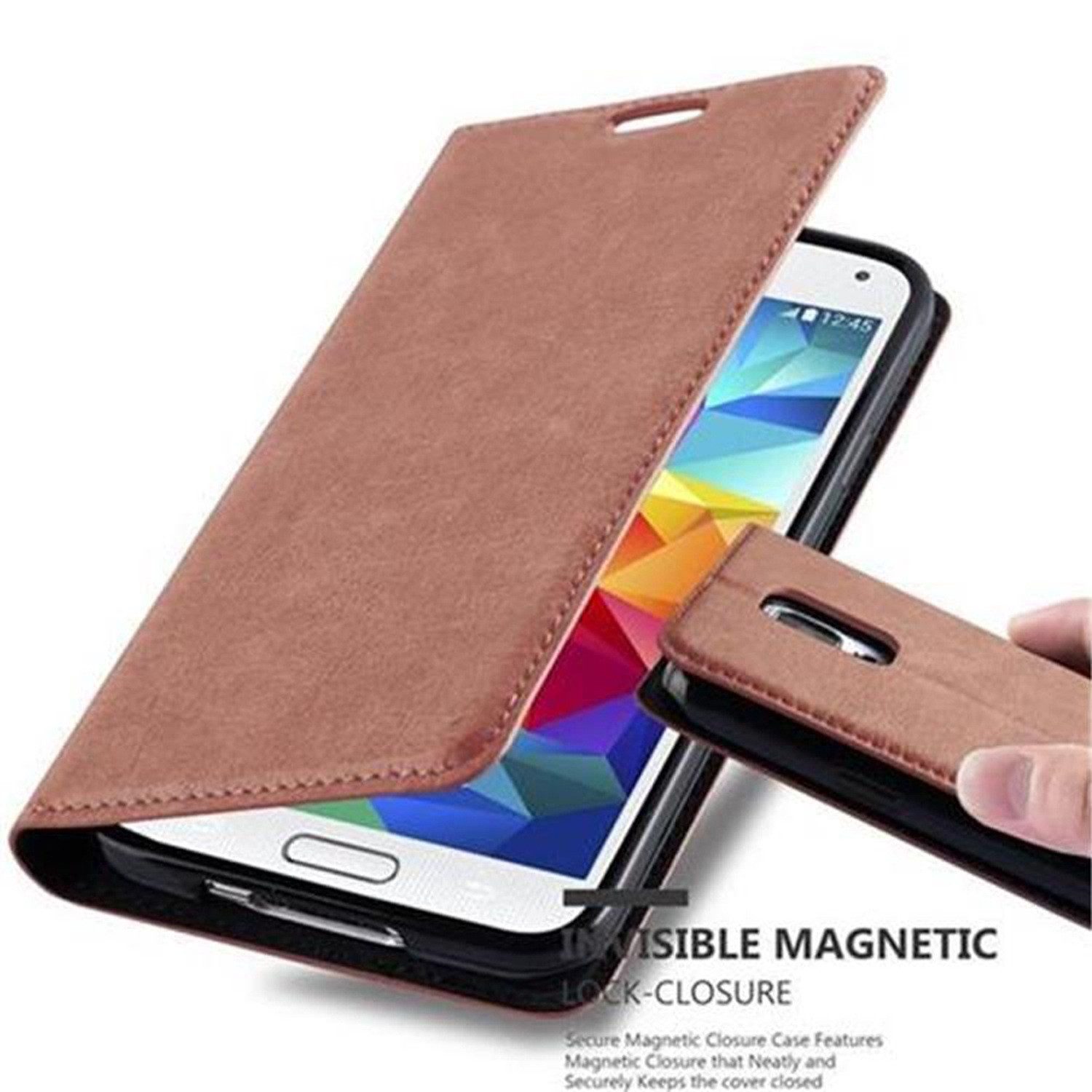 Cadorabo Handyhülle Samsung Galaxy S5 / S5 NEO Samsung Galaxy S5 / S5 NEO, Klappbare Handy Schutzhülle - Hülle - mit Standfunktion und Kartenfach