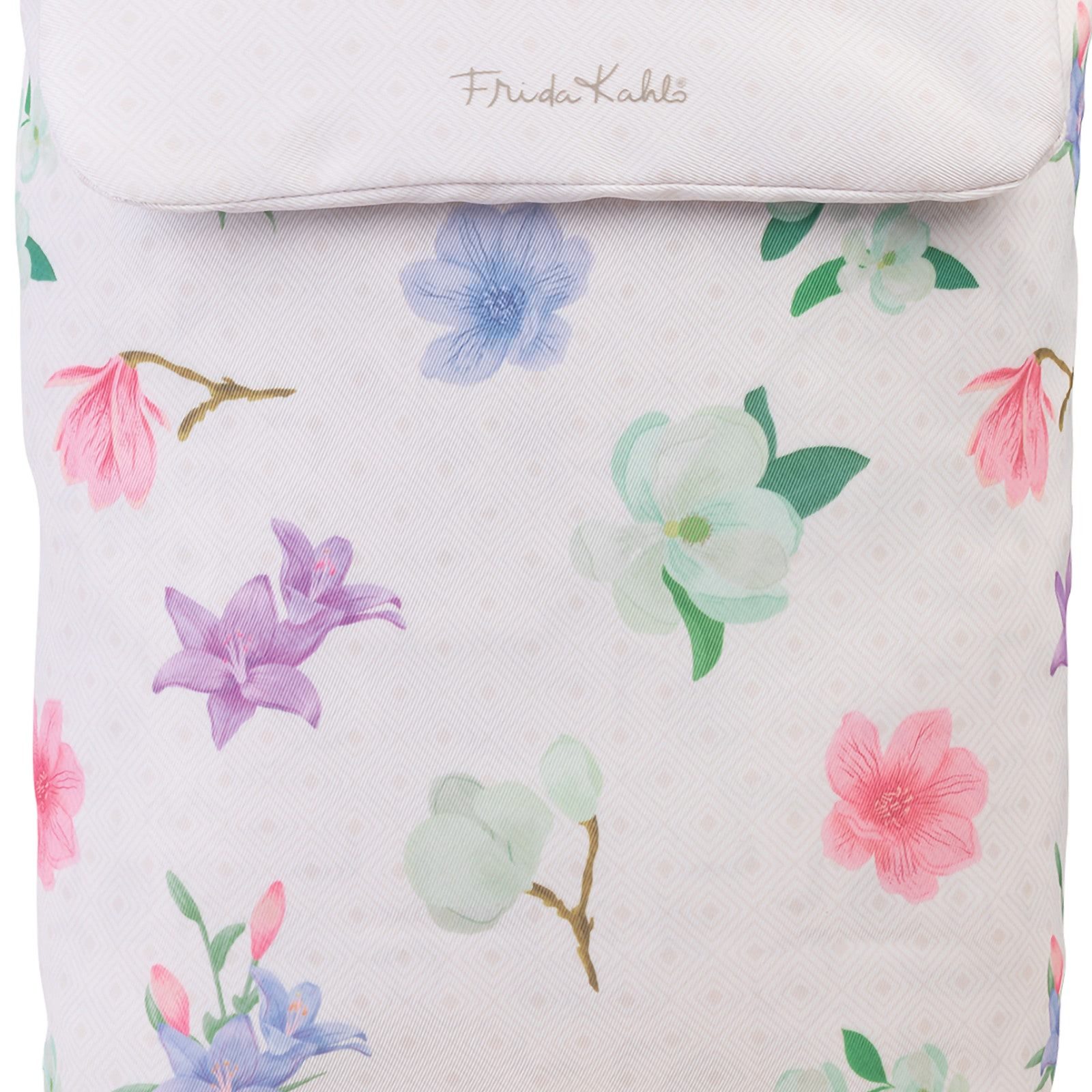 Frida Kahlo Rucksack Frida Kahlo Rucksack beige natur Nylon, Damen Cityrucksack Nylon, beige, ca. 14cm hoch, Floral, bunte Blumen