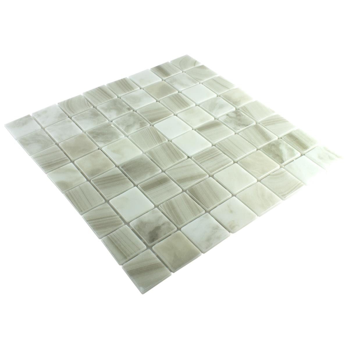 Mosafil Mosaikfliesen Glas Schwimmbad Pool Mosaik Fliesen Baltic 38x38 mm, Glas 31.600x31.600, beige, Punktverklebt - Frostsicher - Wasserdicht - Wasserfest - Rutschfest
