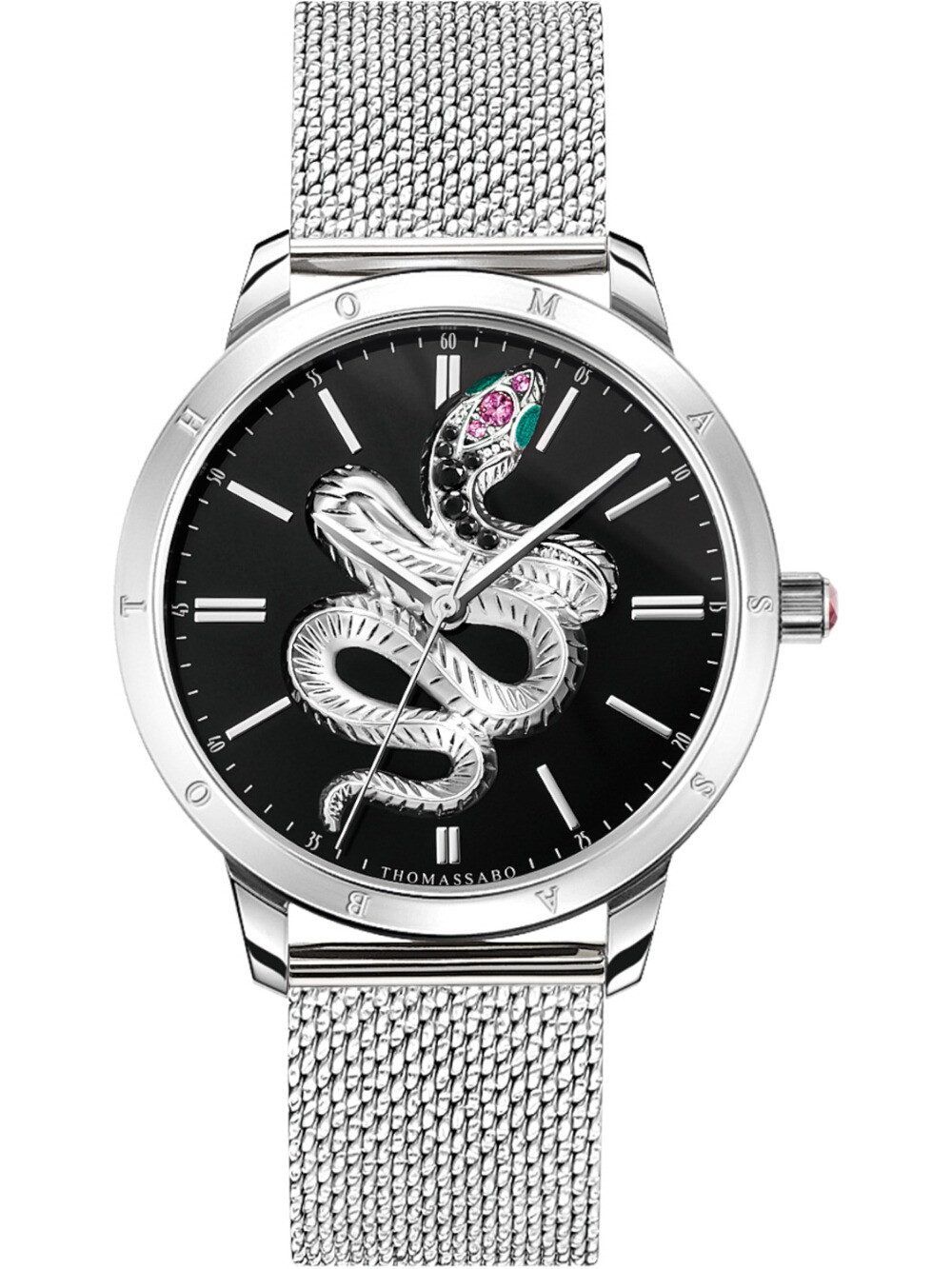 THOMAS SABO Quarzuhr Thomas Sabo WA0383-201-203 Damenuhr Schlange 33mm 5ATM Thomas Sabo WA0383-201-203 Damenuhr Schlange 33mm 5ATM