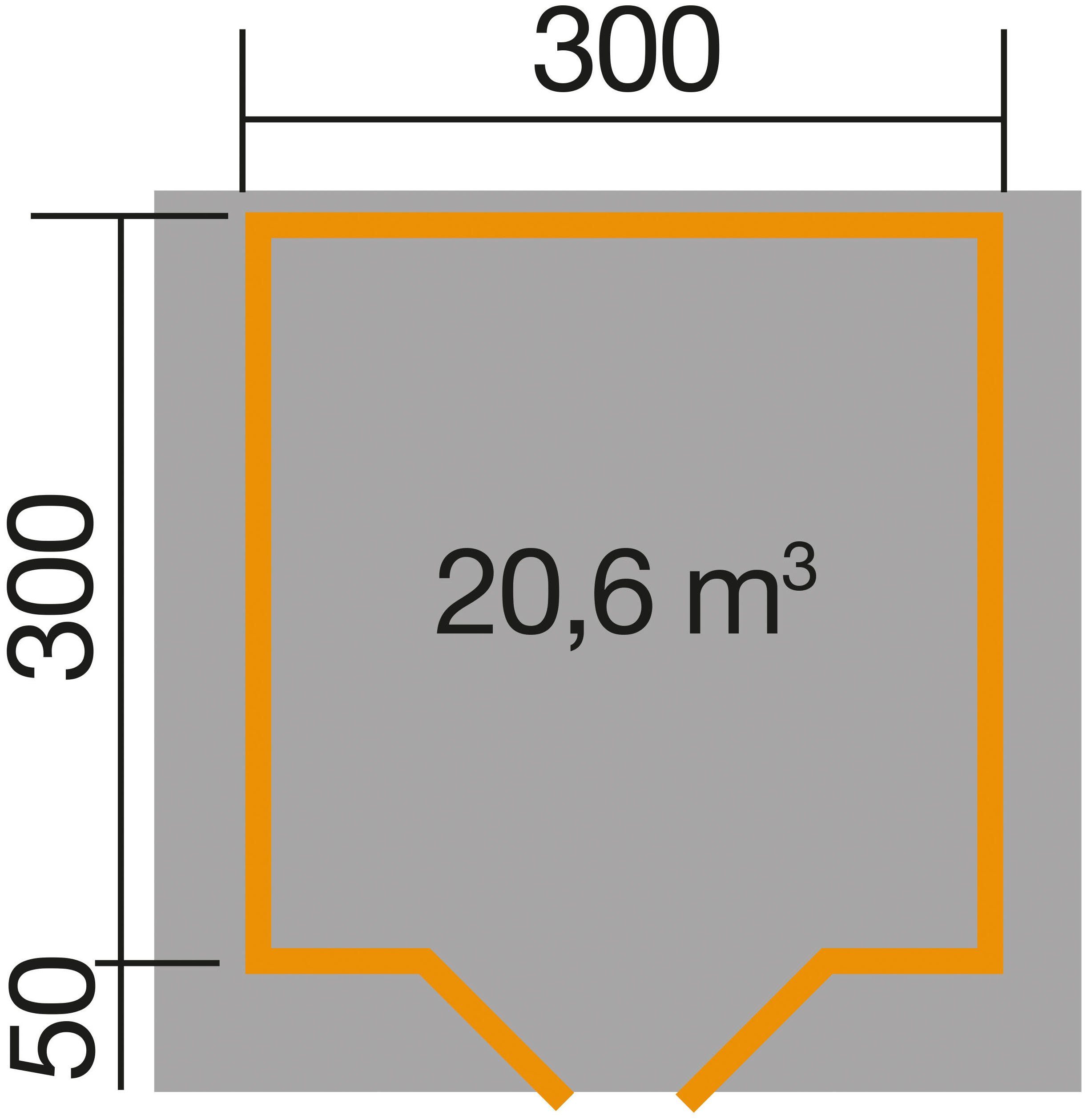 weka BxT: 209 graphitgrau, cm Gartenhaus 333x360 Gr.3