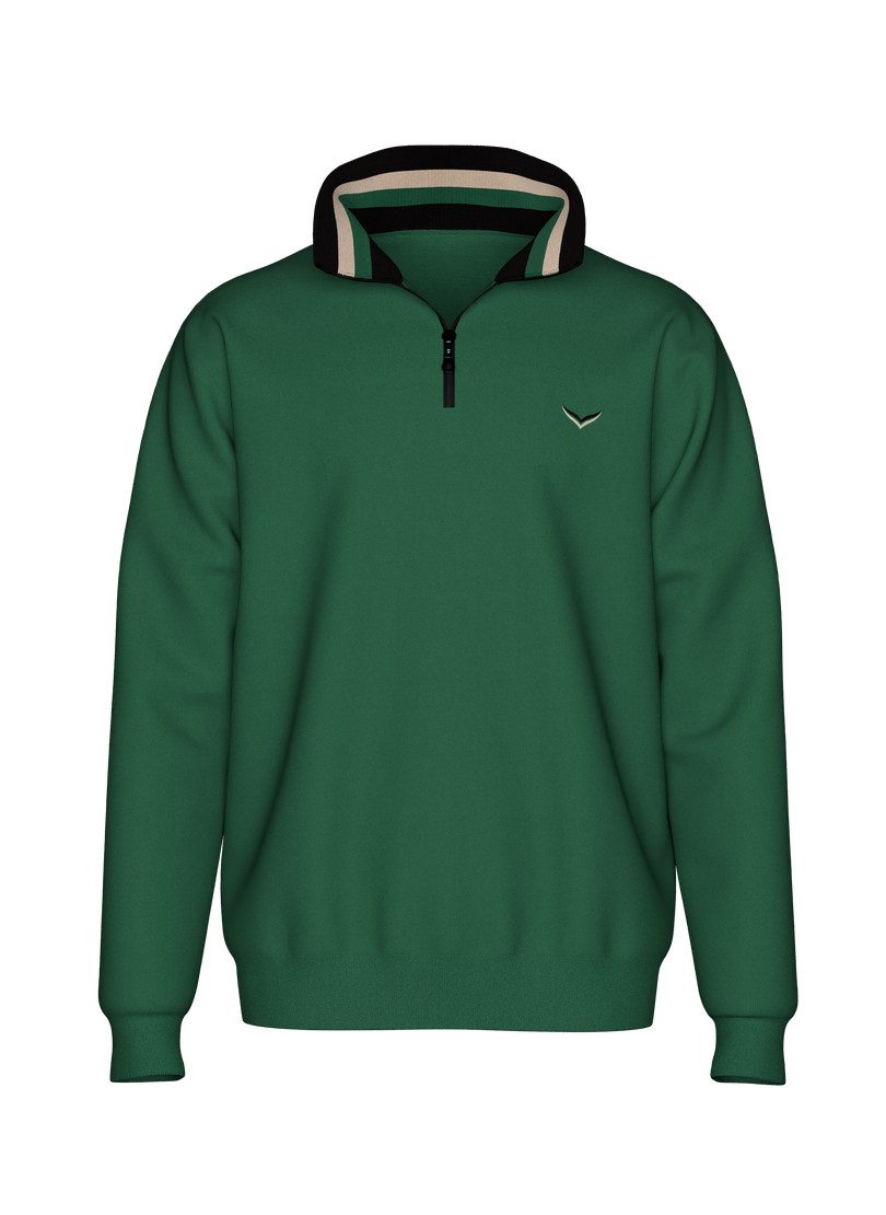 Sweatshirt TRIGEMA Troyer mit kontrastfarbigen Elementen
