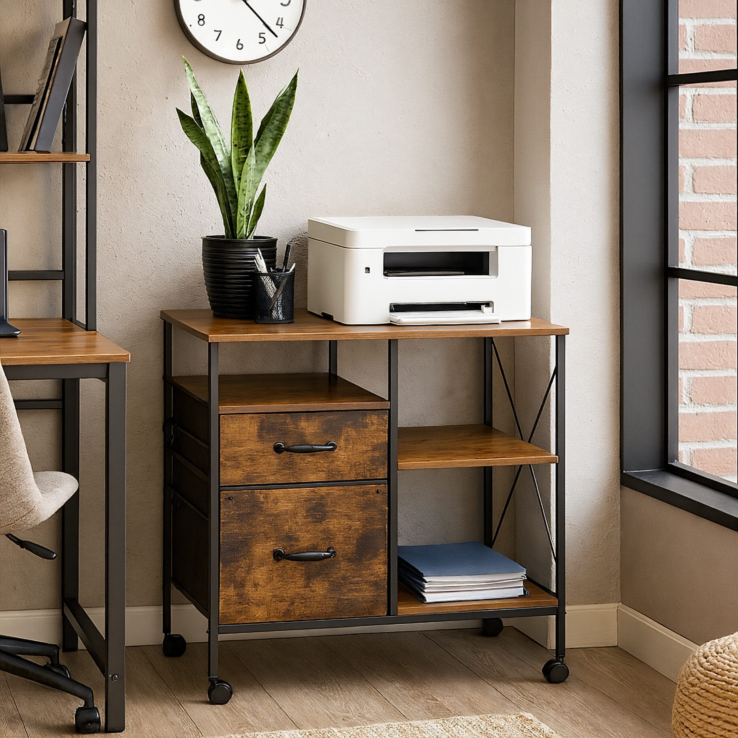 relaxdays Rollcontainer mit Schublade