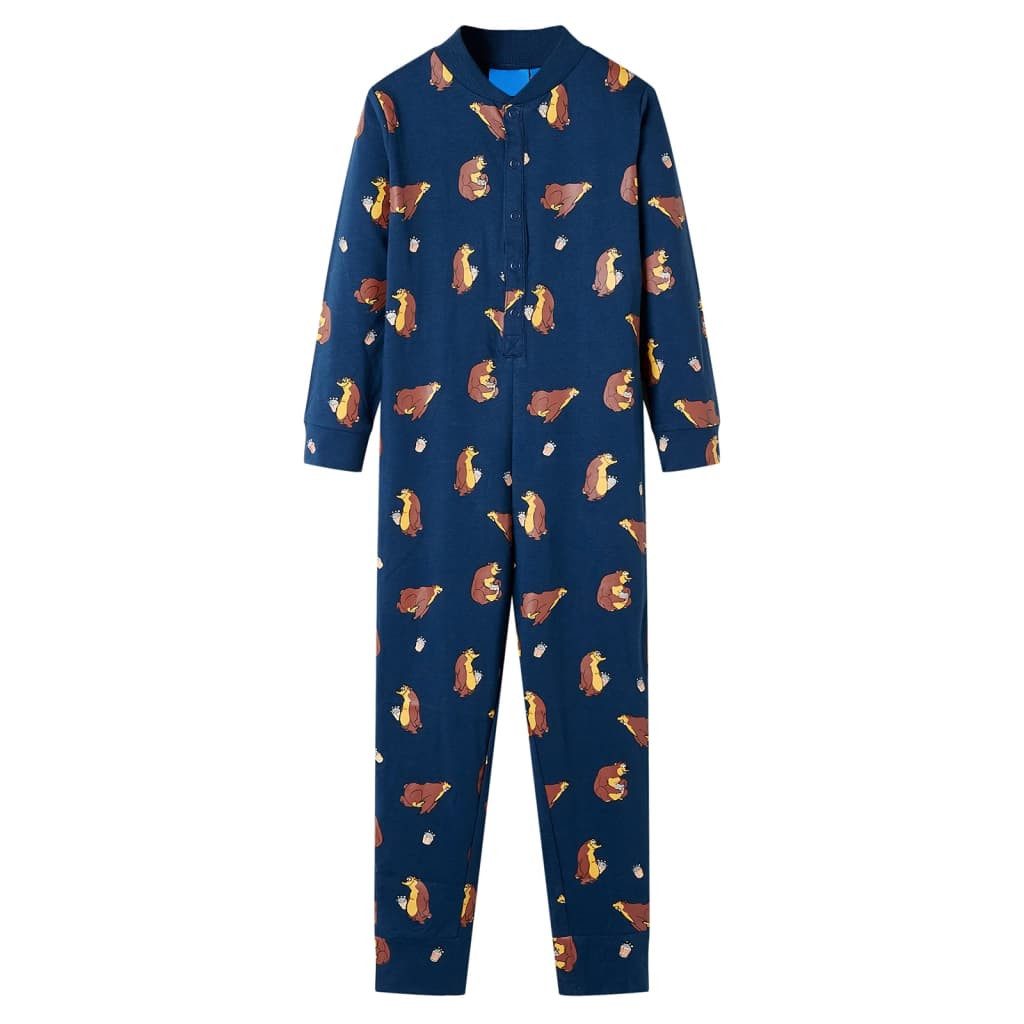 vidaXL Schlafanzug Kinder-Schlafanzug Einteiler Jeansblau 92
