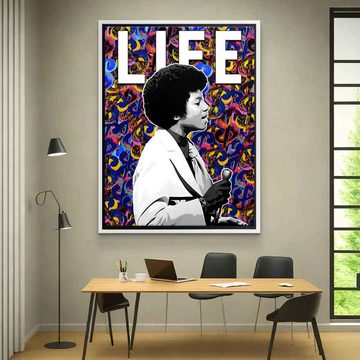 DOTCOMCANVAS® Leinwandbild Fond avec dollars, Leinwandbild Fond avec dollars Pop Art Grafitti hochkant Portrait