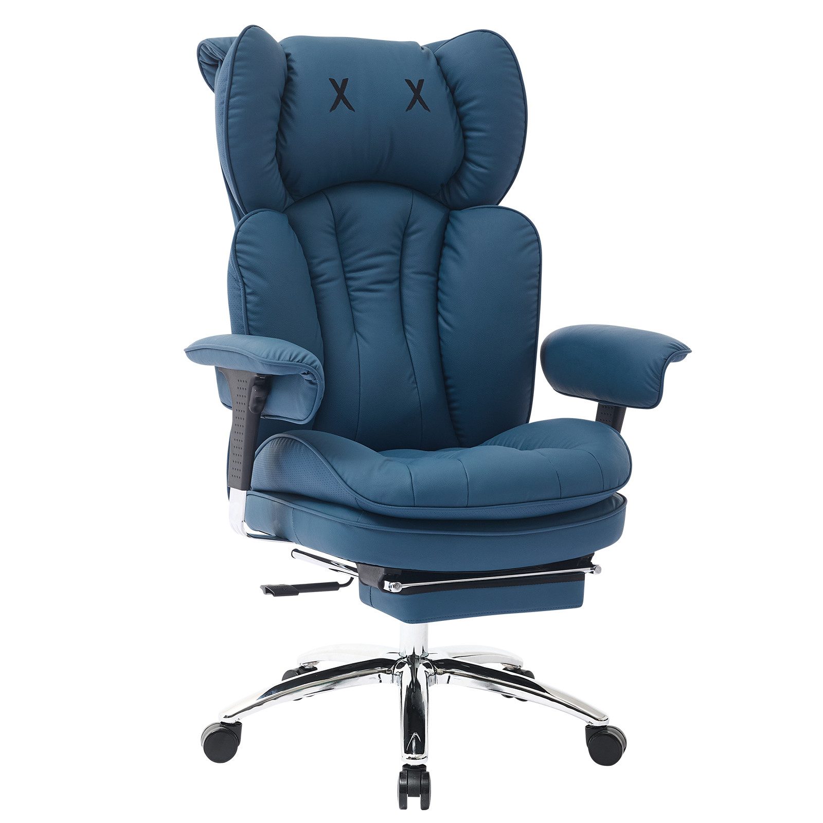 EFOMAO Bürostuhl Schreibtischstuhl, Gaming-Stuhl, Chefsessel mit Fußstütze, ergonomisch (1 St), mit 90°-135° Liegefunktion, höhenverstellbare Armlehnen