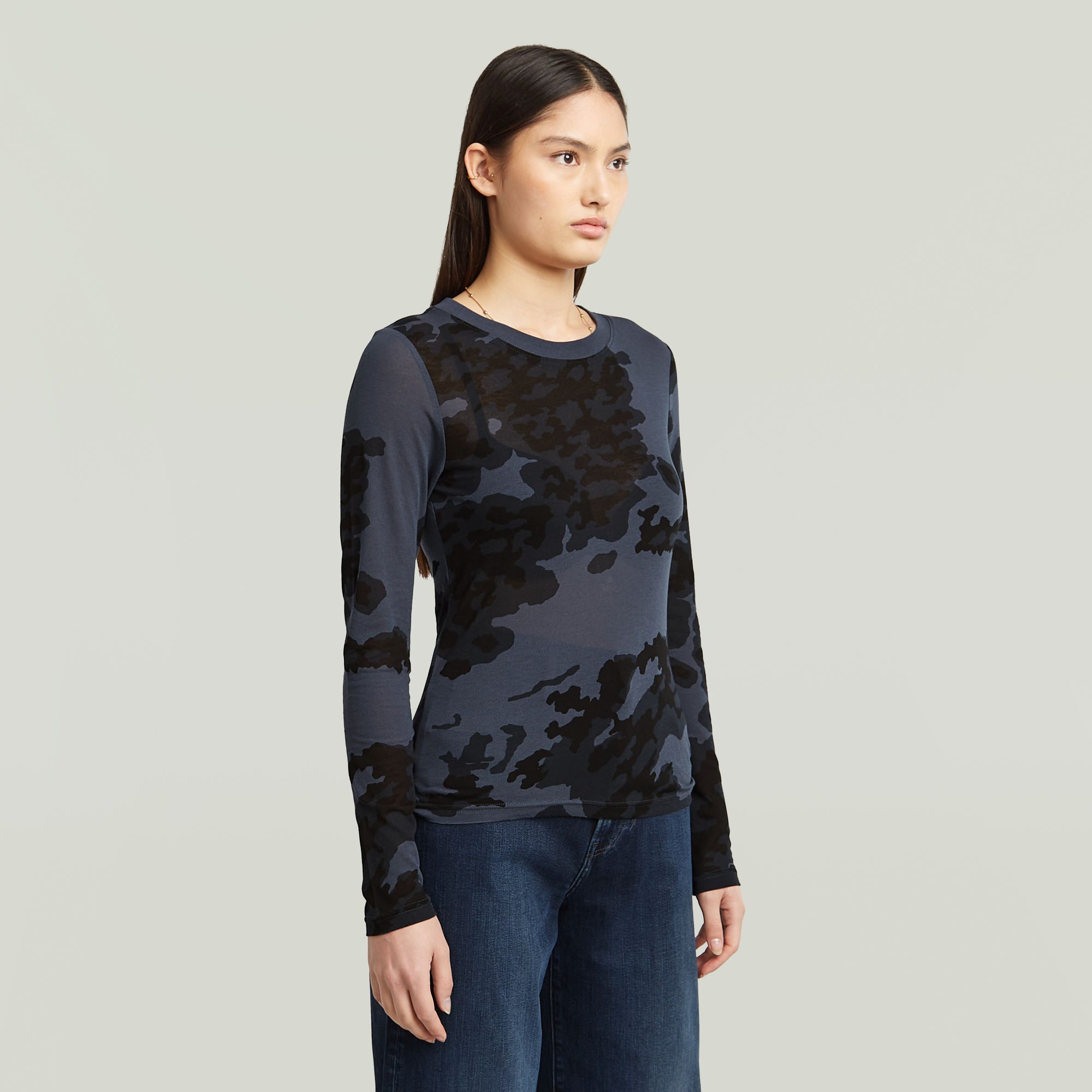 G-STAR Langarmshirt Aop Slim Wmn mit günstig online kaufen