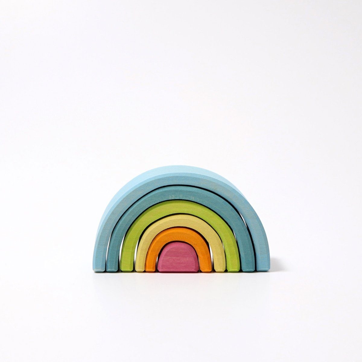 Kleiner Regenbogen Pastell 6 Teile Holzspielzeug Stapelturm Spielbausteine
