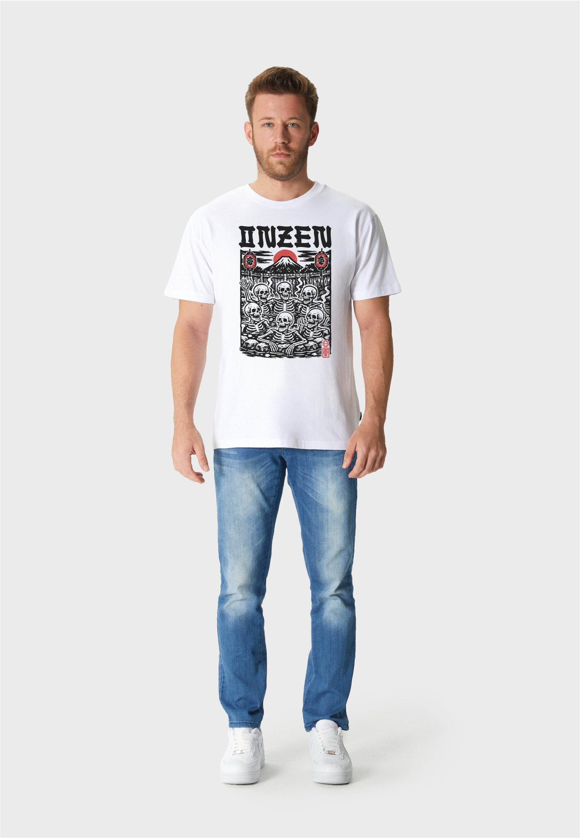 Oldskull T-Shirt Asian Onzen Skull Party Graphic mit hochwertigem Motivdruck