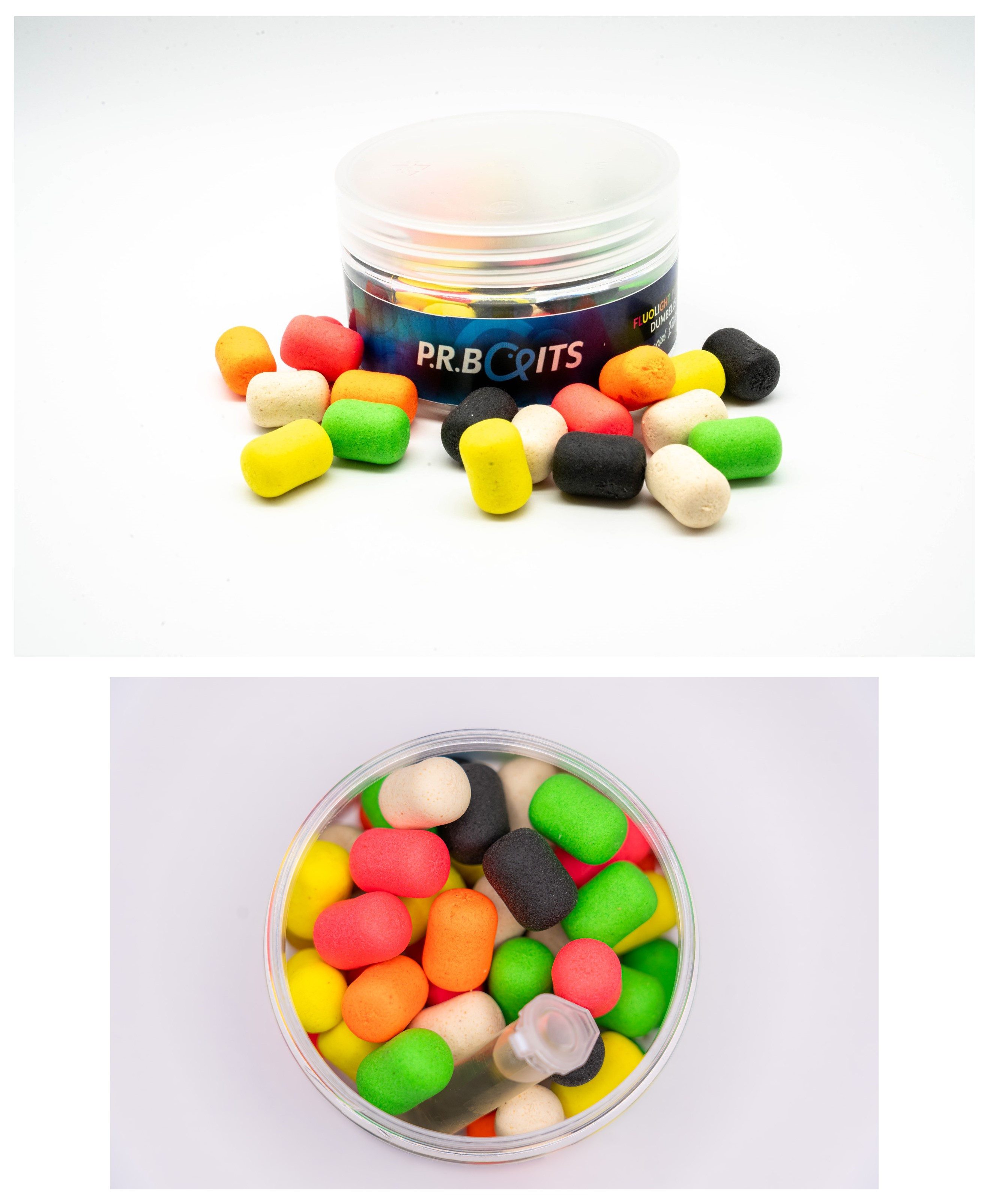 P.R. Baits Kunstköder Fluolight Pop Up Dumbells – Special Edition - 16mm x 12mm - Boilies, Auftrieb von mindestens 24 Stunden und länger
