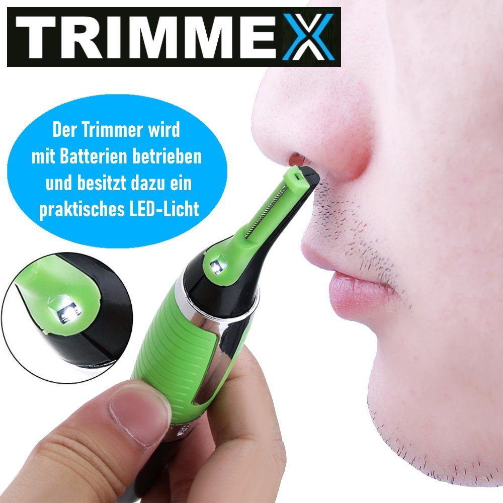 MAVURA Nasenhaartrimmer TRIMMEX Haartrimmer Nasenhaar Ohren Augenbrauen Ohrhaartrimmer Rasierer Trimmer, Herren